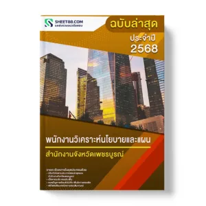 แนวข้อสอบ พนักงานวิเคราะห์นโยบายและแผน สำนักงานจังหวัดเพชรบูรณ์